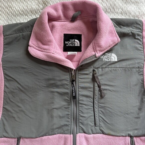 Small The North Face Pink Gray Fleece Coat Jacket - Picture 2 of 9
